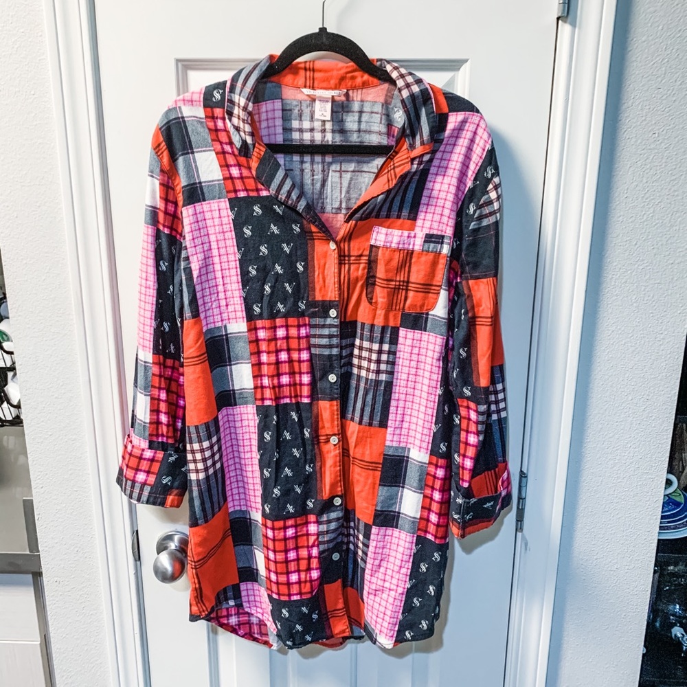 VS Patchwork Cotton Flannel Sleepshirt